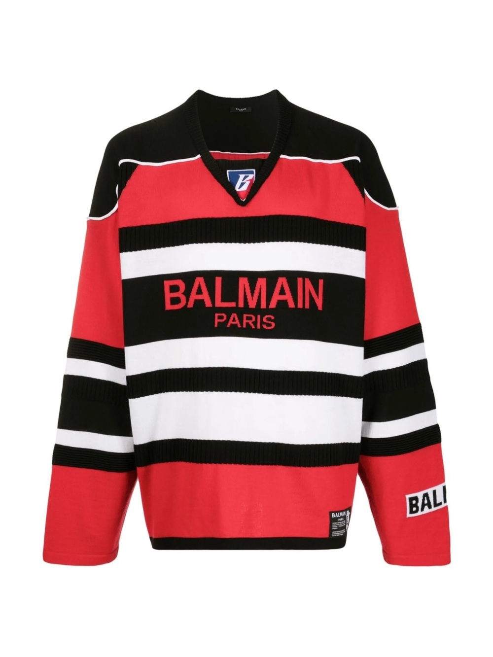 Balmain logo print jumper